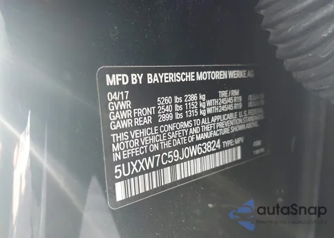 2018 BMW X4 M40I z USA, uszkodzony, nr VIN 5UXXW7C59J0W63824